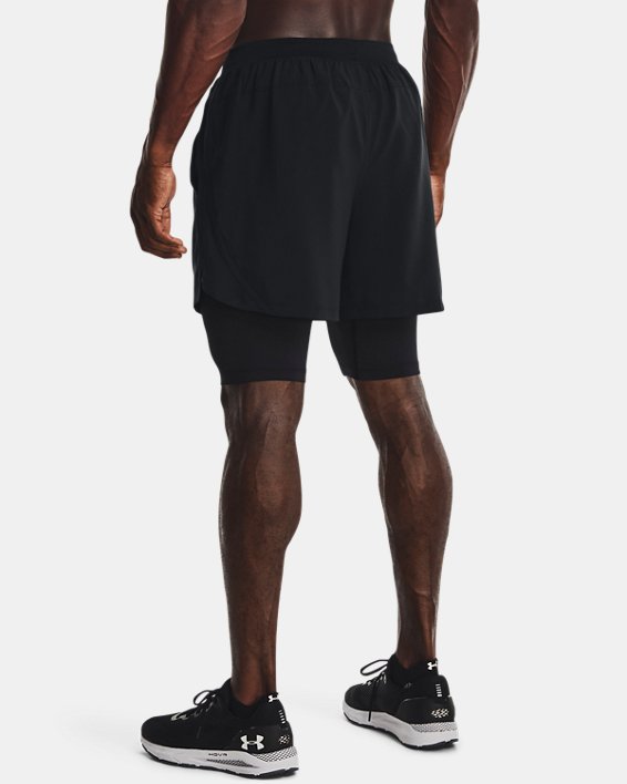 Men's UA Launch 5'' 2-in-1 Shorts, Black, pdpMainDesktop image number 1